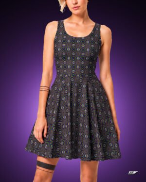 Fractalization | Psychedelic Visionary Art Skater Dress