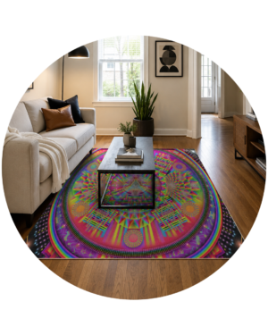 Psychedelic UV/RGB Reactive Area Rugs