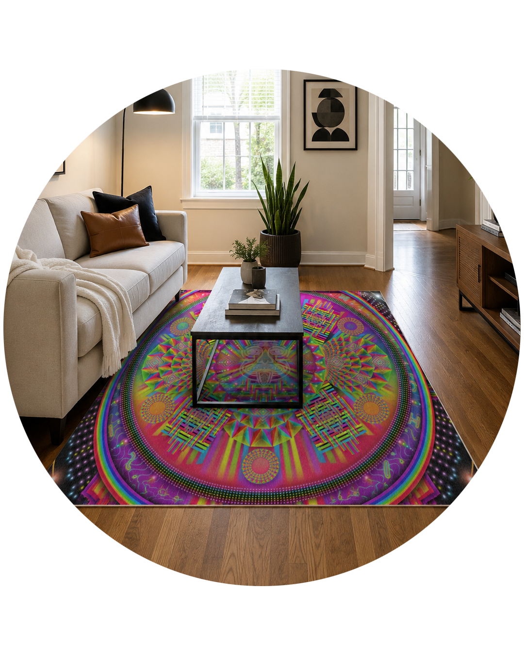 Psychedelic Visionary Art All-Over Area Rugs