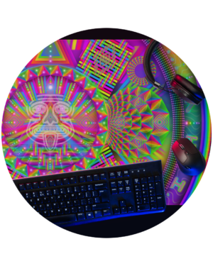 Psychedelic Visionary Art Gaming Pads