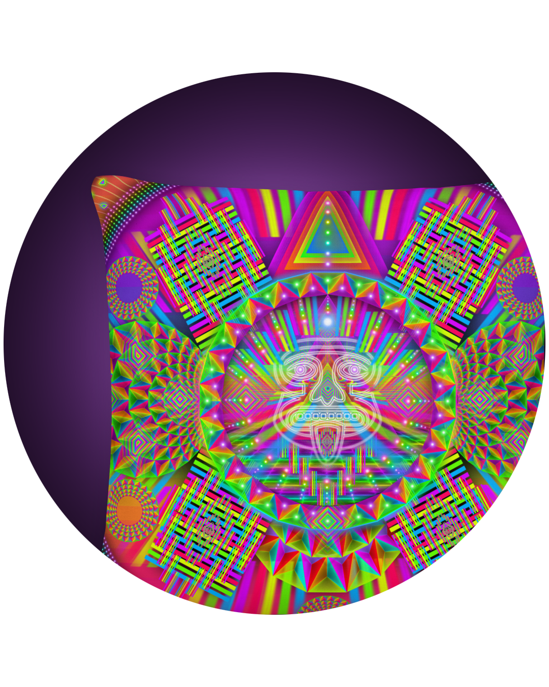 Psychedelic Visionary Art All-Over Throw Pillows
