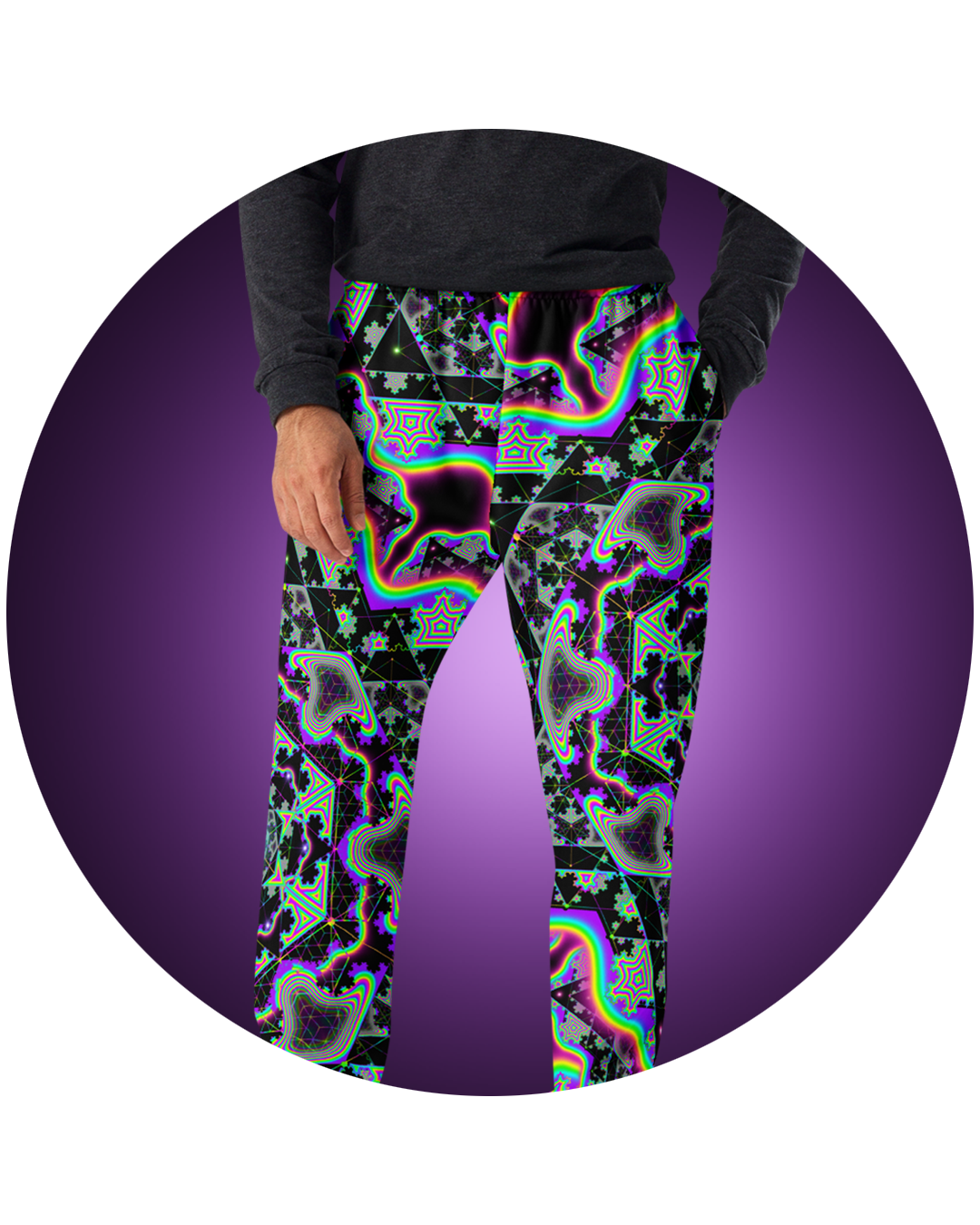 Men's Psychedelic Visionary Art Joggers