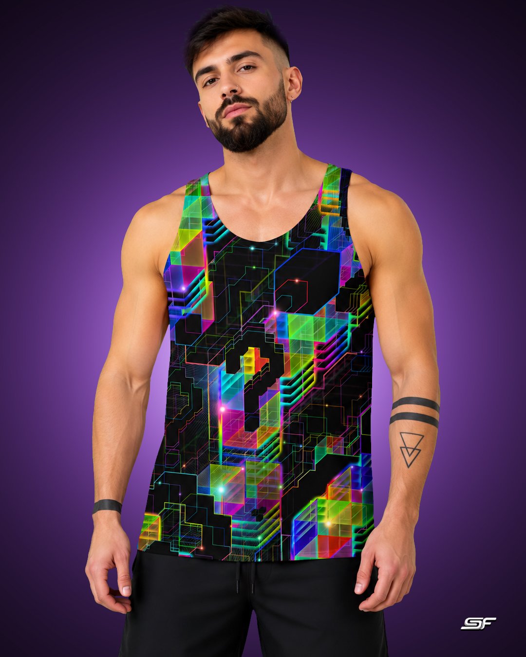 Question Everything | Psychedelic Visionary Art Men's Tank Top