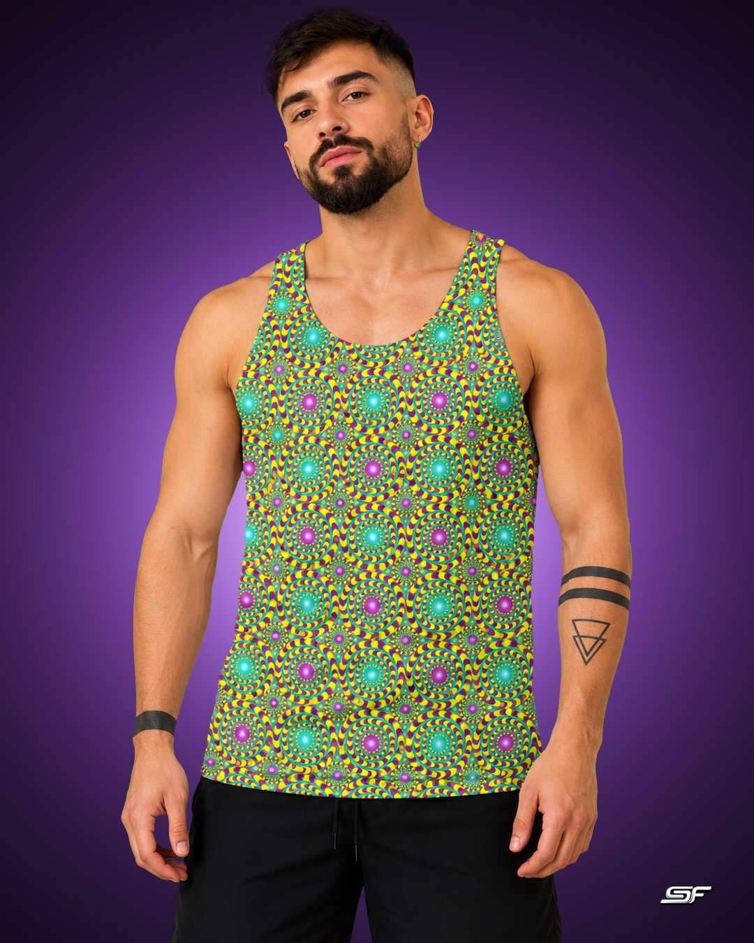 Trip Hazard | Psychedelic Visionary Art Men's Tank Top