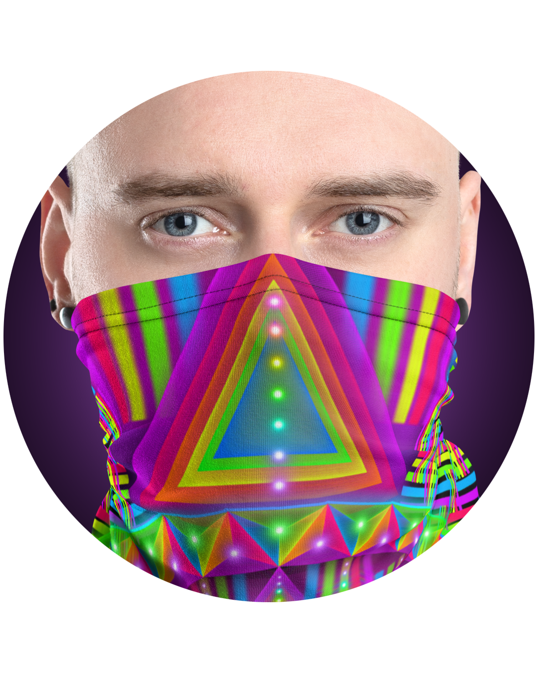 Unisex Psychedelic Visionary Art Neck Gaiters