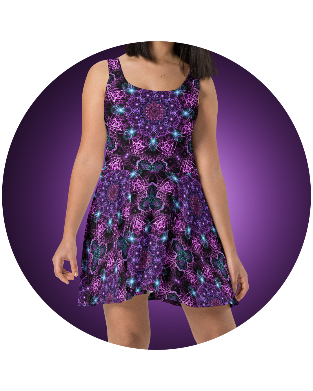 Women's Psychedelic Visionary Art Skater Dresses