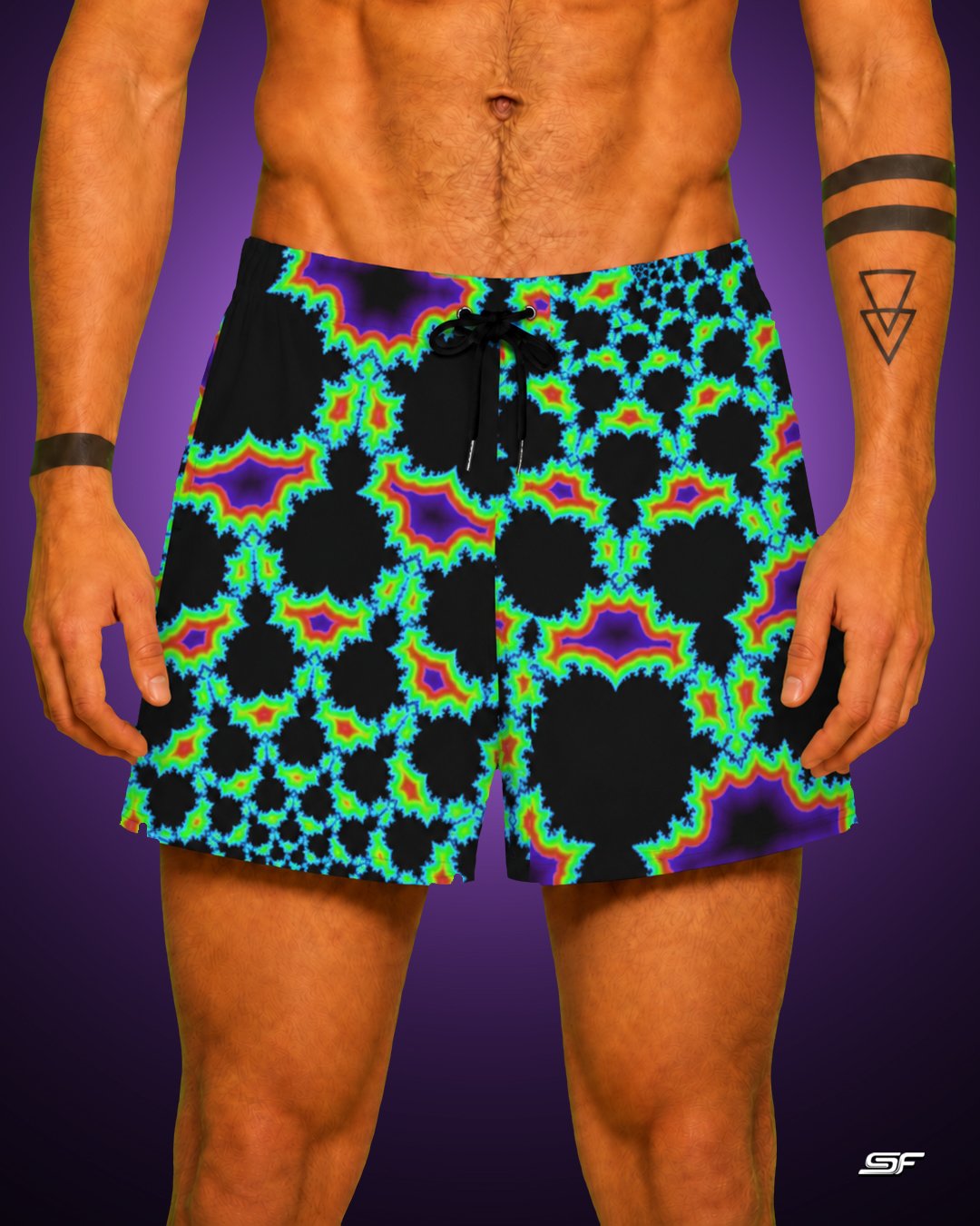 Mandelblot | Psychedelic Visionary Art Men's Board Shorts