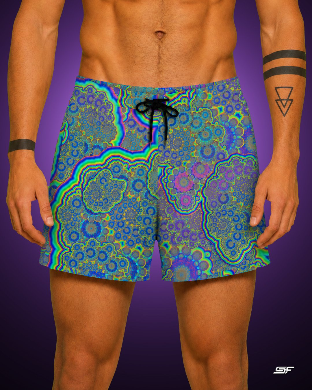 Neuroverse | Psychedelic Visionary Art Men's Board Shorts