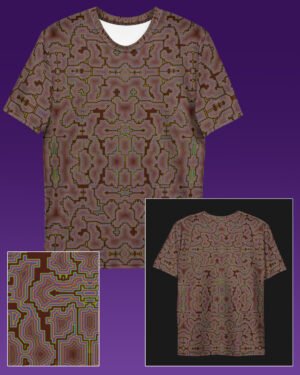 Clay Techno Shamanic | Psychedelic Visionary Art Men’s All-Over T-Shirt