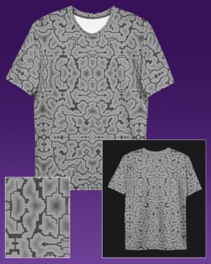 Stone Techno Shamanic | Psychedelic Visionary Art Men’s All-Over T-Shirt