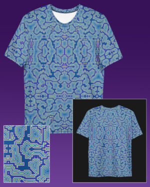 Water Techno Shamanic | Psychedelic Visionary Art Men’s All-Over T-Shirt