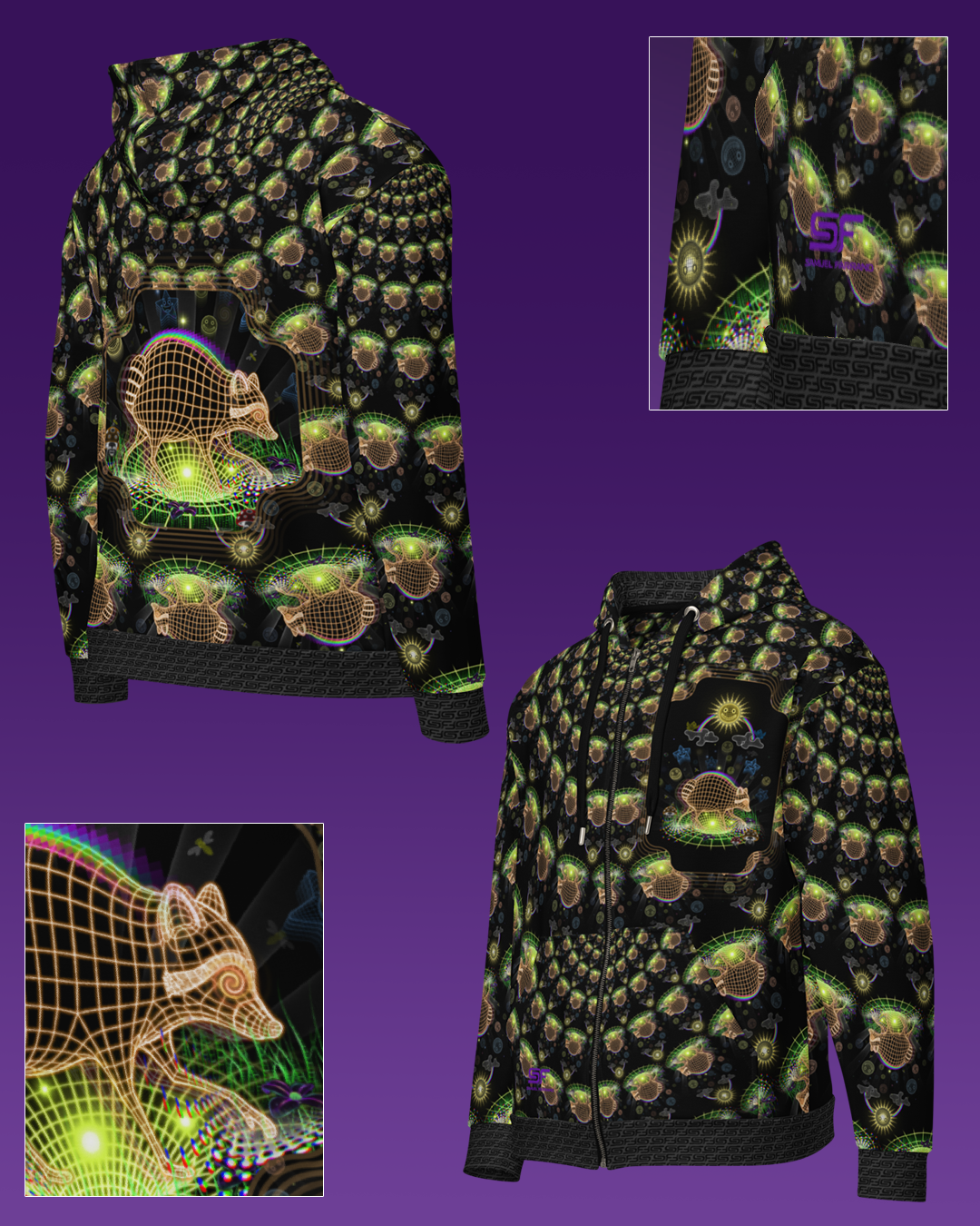 Jimothy | Psychedelic Visionary Art Unisex All-Over Legacy Hoodie