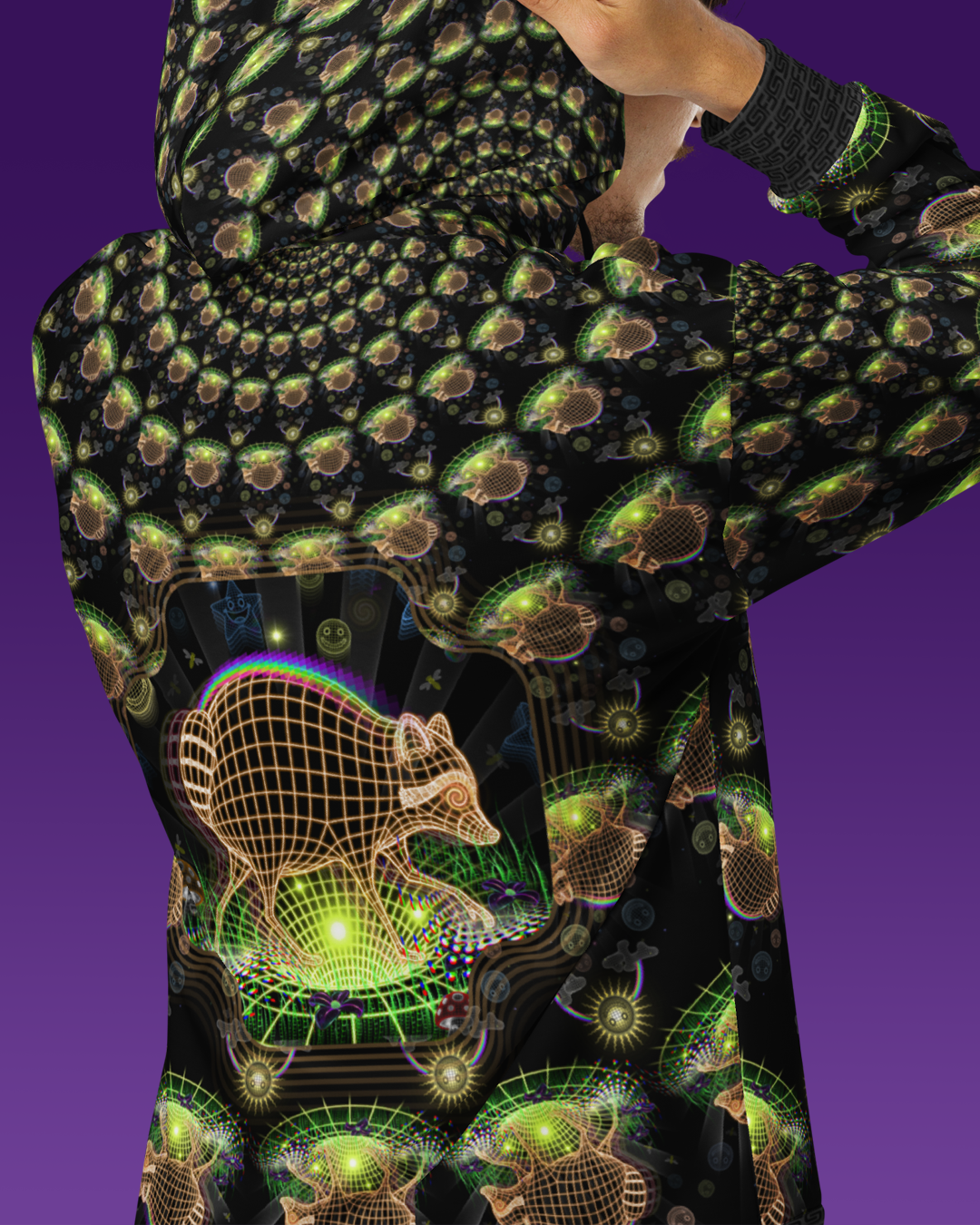 Jimothy | Psychedelic Visionary Art Unisex All-Over Legacy Hoodie - Image 4