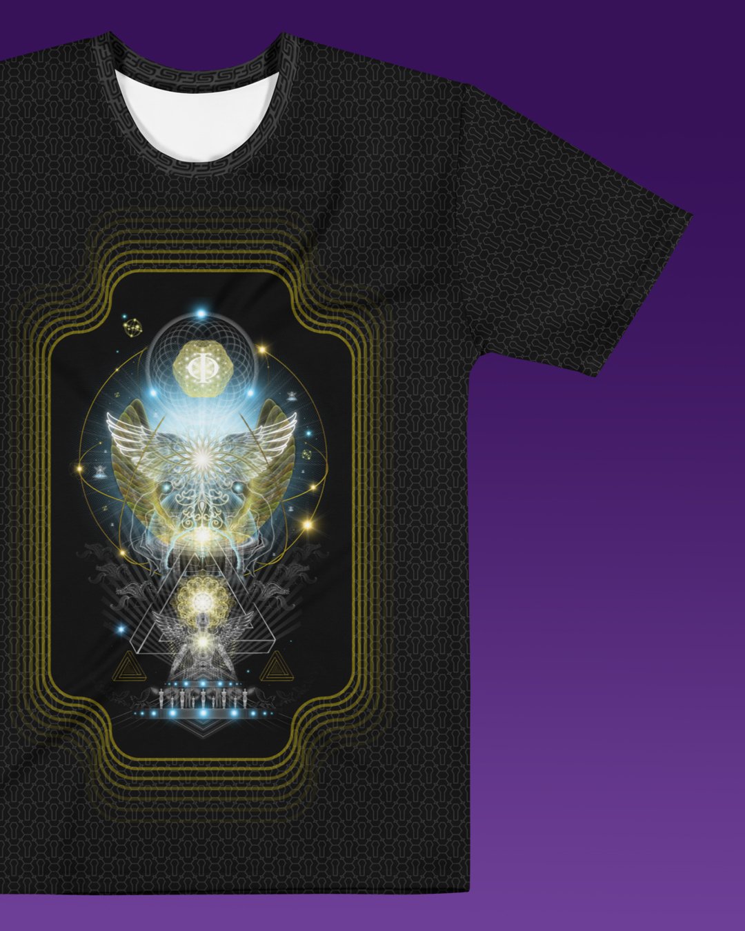 Celestial Realms | Psychedelic Visionary Art Men’s All-Over T-Shirt - Image 2
