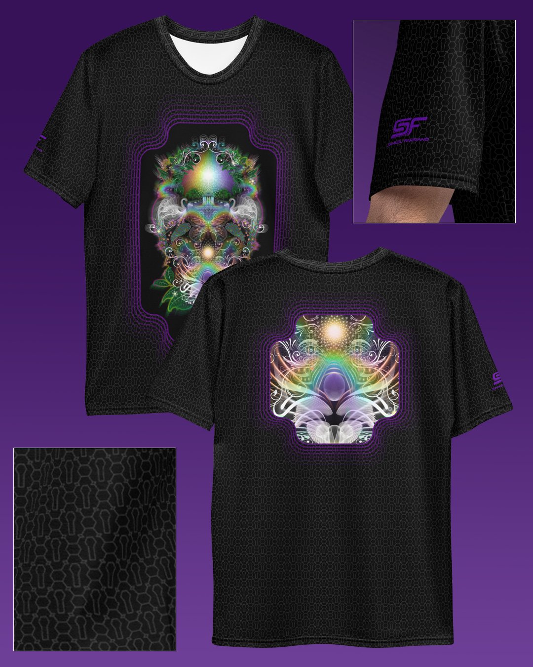 Lemuria | Psychedelic Visionary Art Men’s All-Over T-Shirt