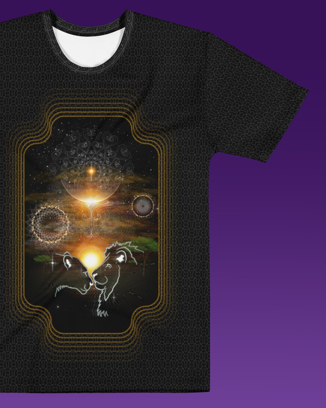 Love Prevails | Psychedelic Visionary Art Men’s All-Over T-Shirt - Image 2