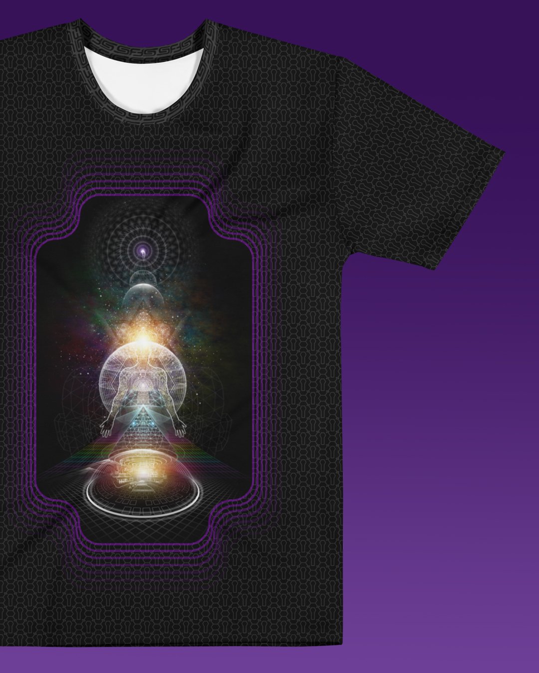 Metatron | Psychedelic Visionary Art Men’s All-Over T-Shirt - Image 2