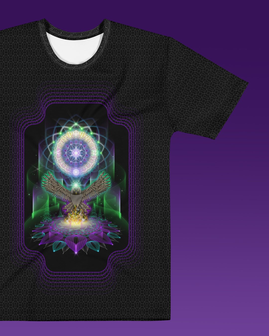 Owlchemy | Psychedelic Visionary Art Men’s All-Over T-Shirt - Image 2