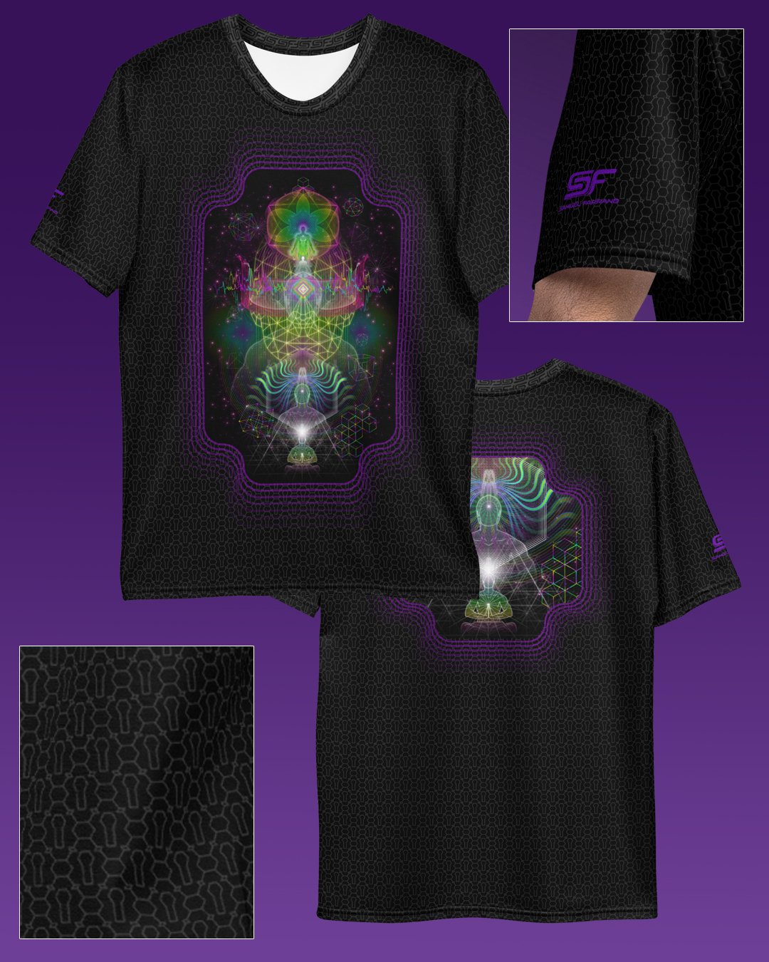 Phosphescent Projections | Psychedelic Visionary Art Men’s All-Over T-Shirt