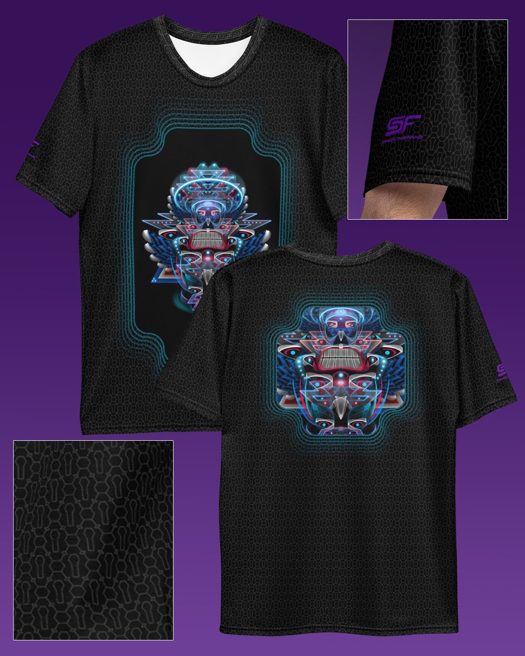Primitive Voices | Psychedelic Visionary Art Men’s All-Over T-Shirt