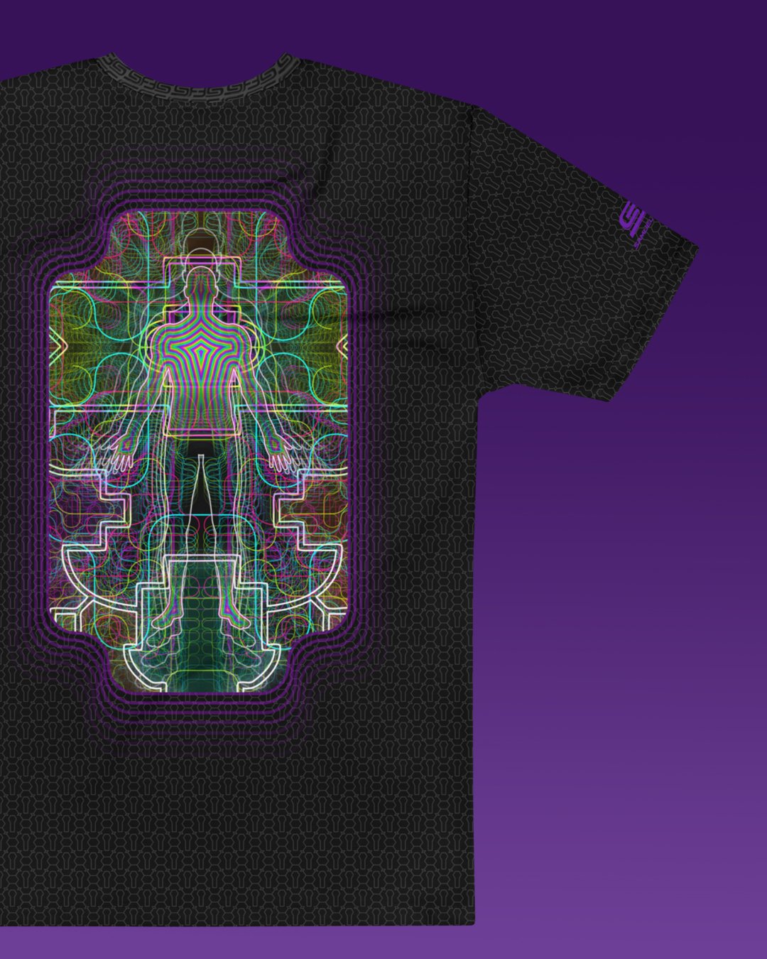 Shaman Song | Psychedelic Visionary Art Men’s All-Over T-Shirt - Image 3