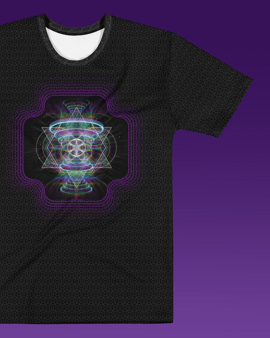 Source Generator | Psychedelic Visionary Art Men’s All-Over T-Shirt - Image 2