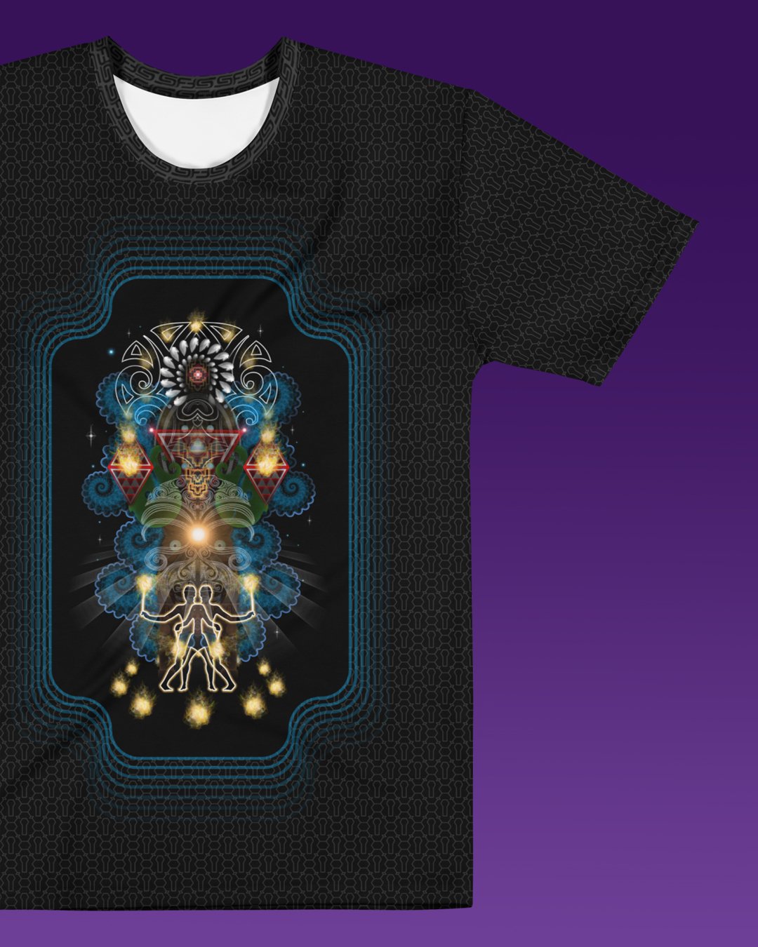 Wairua | Psychedelic Visionary Art Men’s All-Over T-Shirt - Image 2