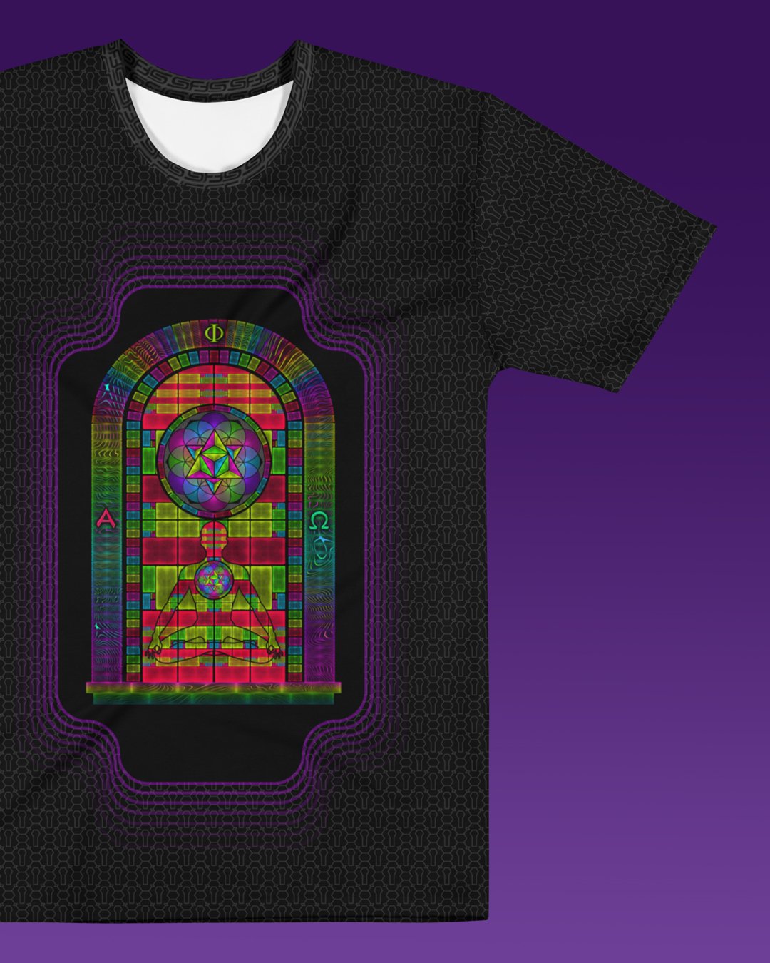 Window to the Soul | Psychedelic Visionary Art Men’s All-Over T-Shirt - Image 2