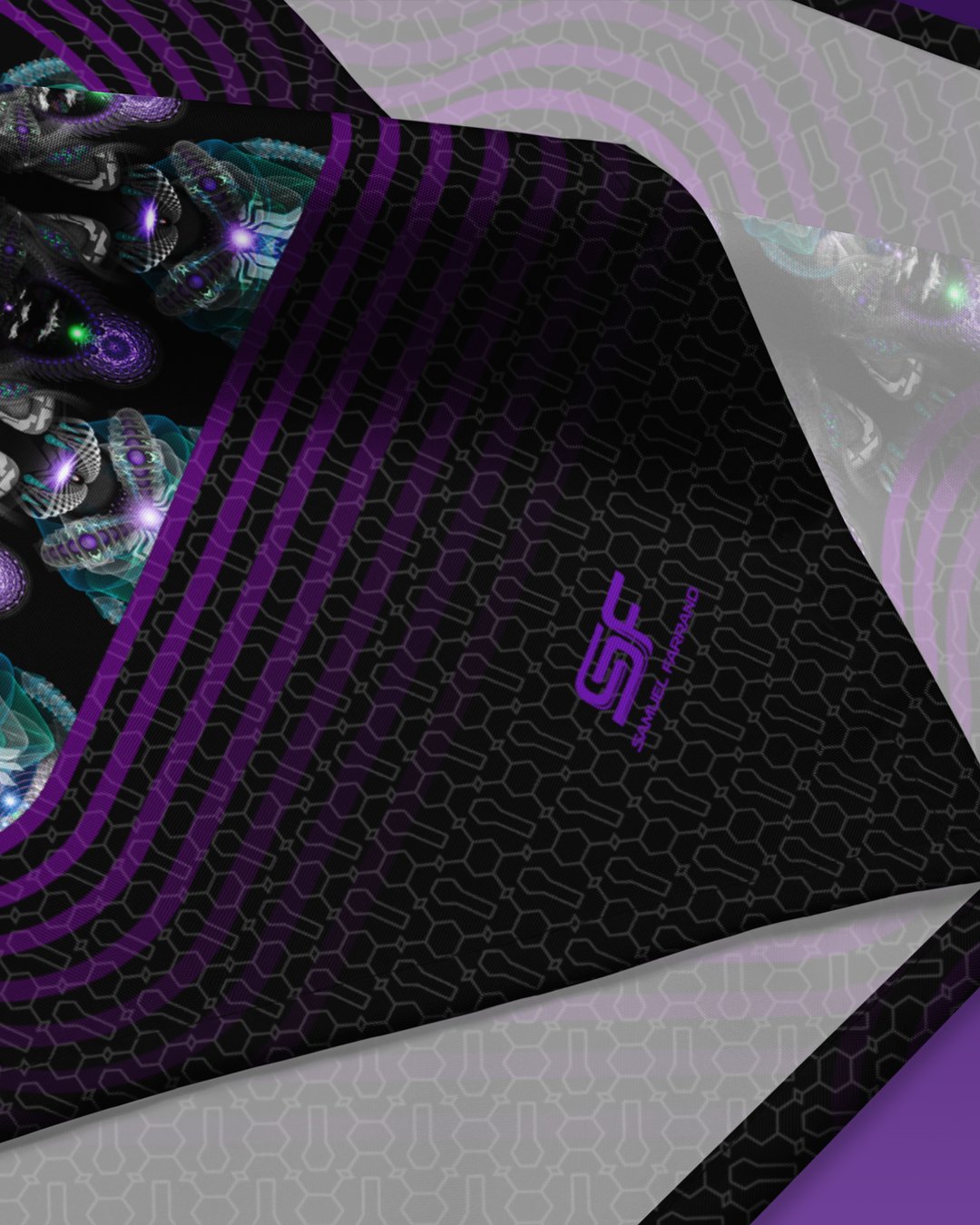 Baahi Jira | Psychedelic Visionary Art Bandana - Image 3