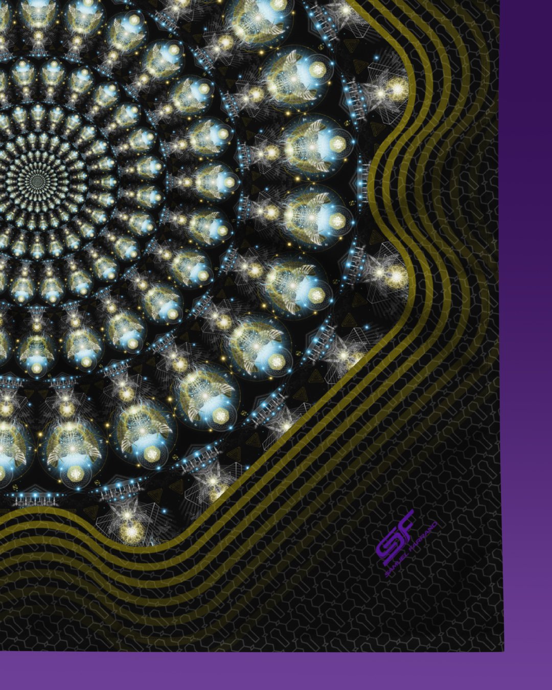 Celestial Realms | Psychedelic Visionary Art Bandana - Image 2