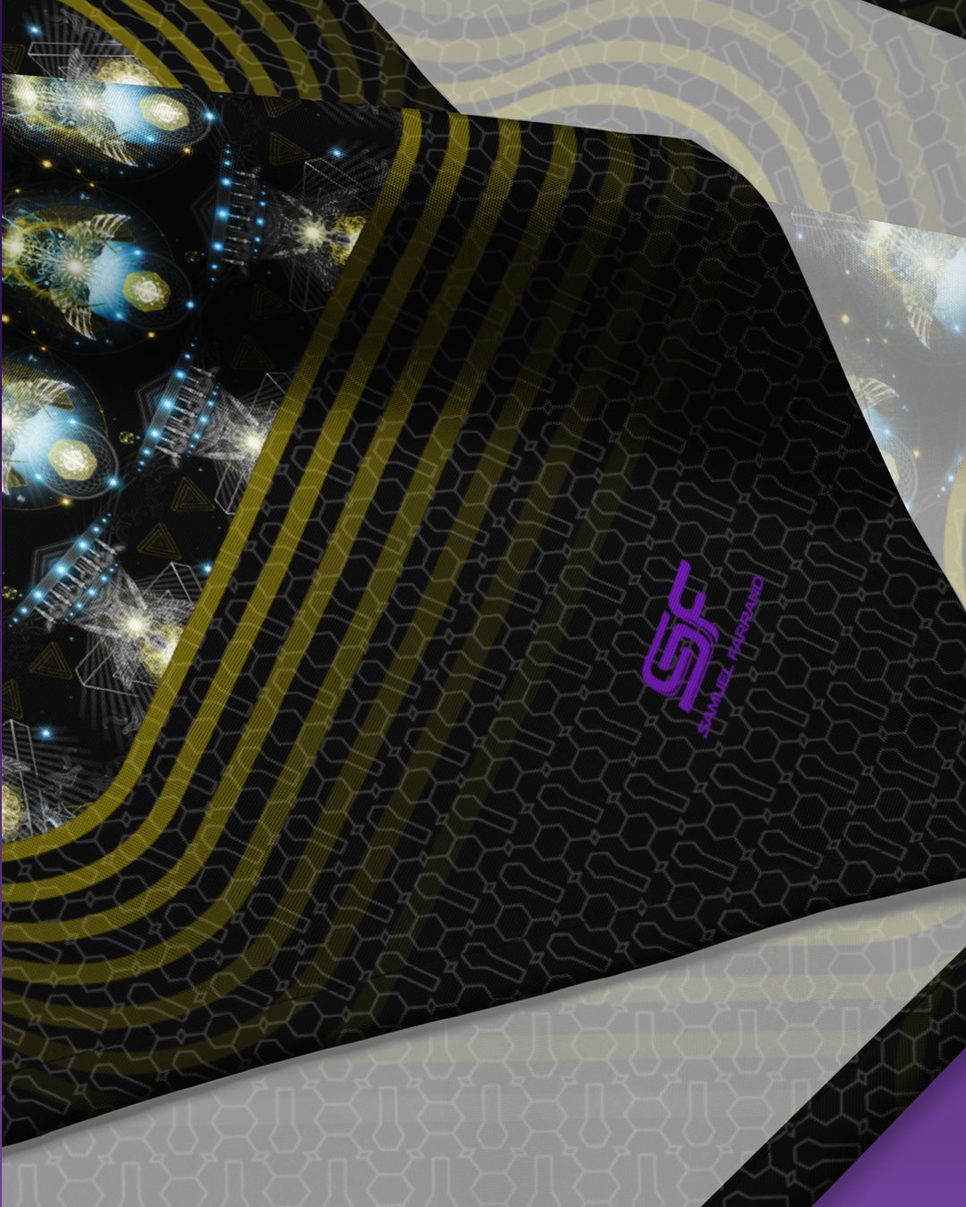Celestial Realms | Psychedelic Visionary Art Bandana - Image 3