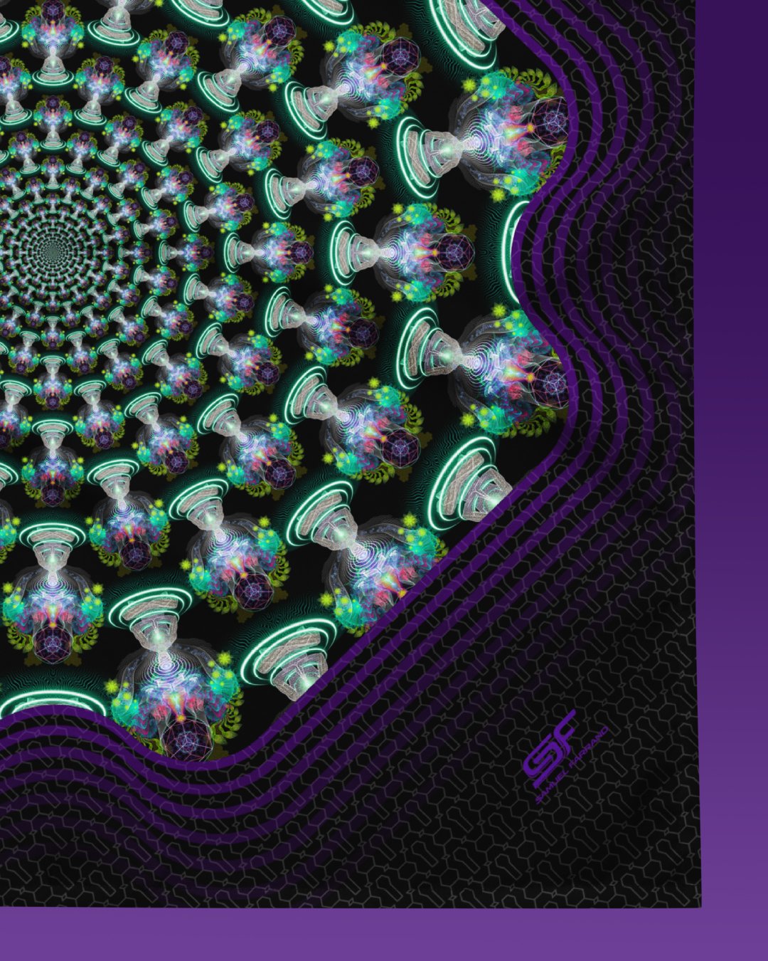 Dreamtime | Psychedelic Visionary Art Bandana - Image 2