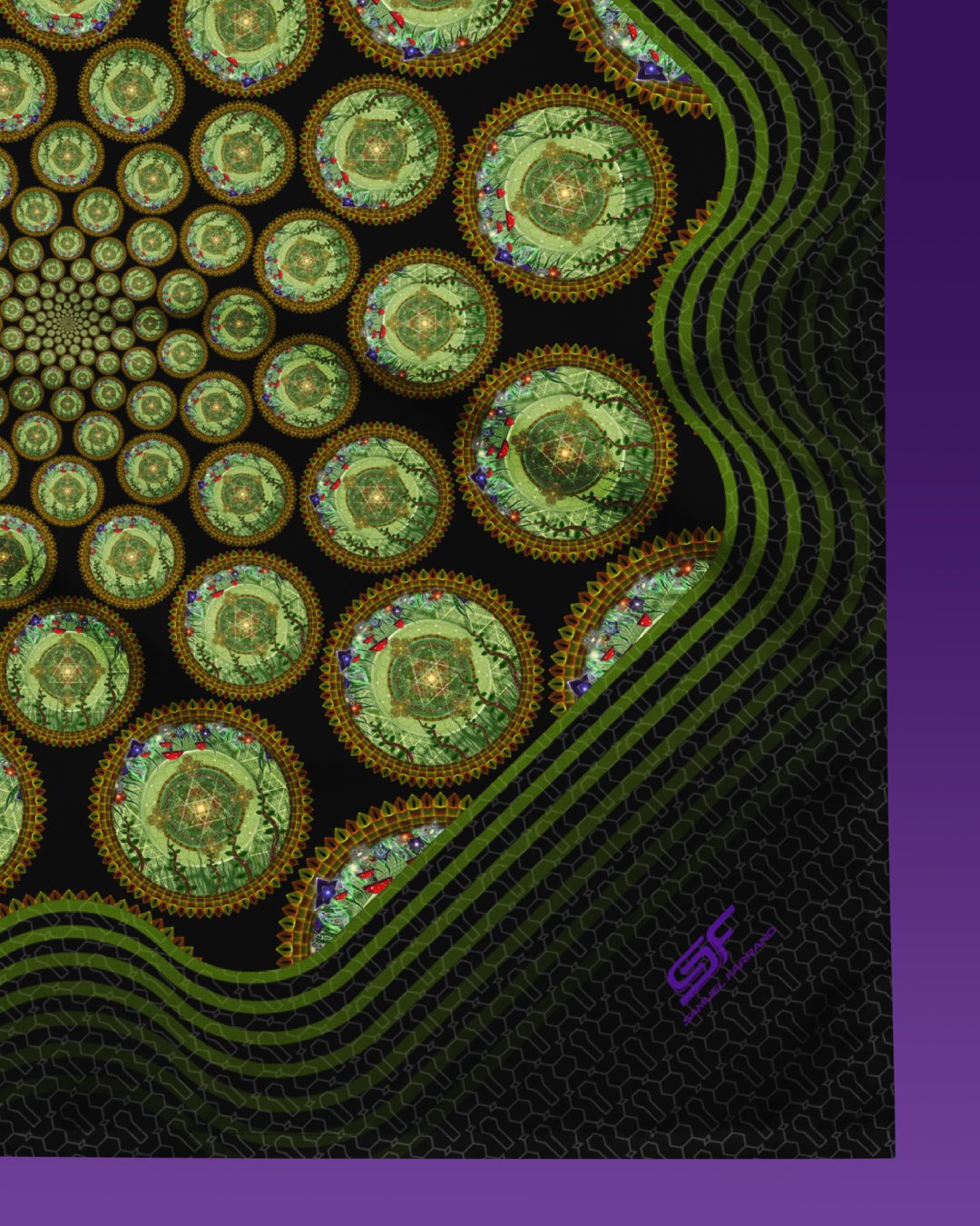 Entheopassage | Psychedelic Visionary Art Bandana - Image 2