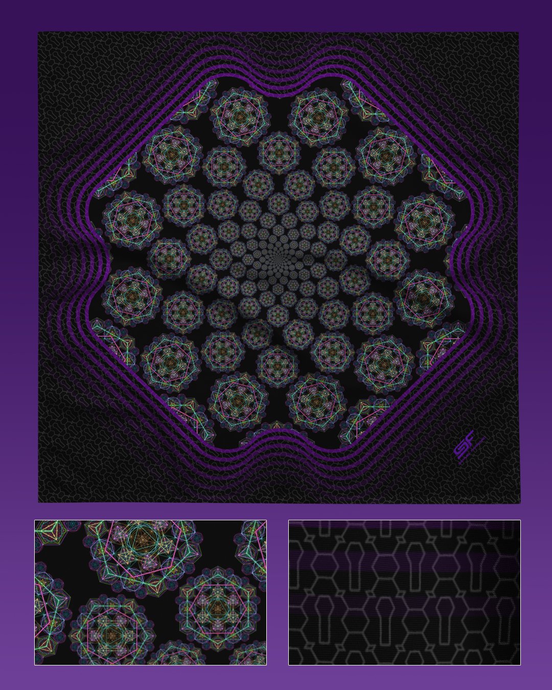 Hypergeometry | Psychedelic Visionary Art Bandana