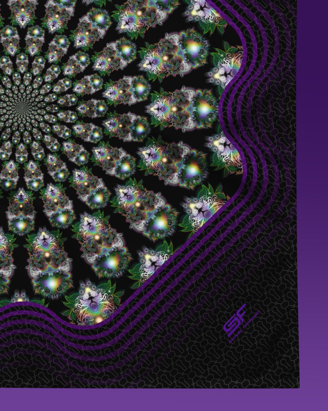 Lemuria | Psychedelic Visionary Art Bandana - Image 2