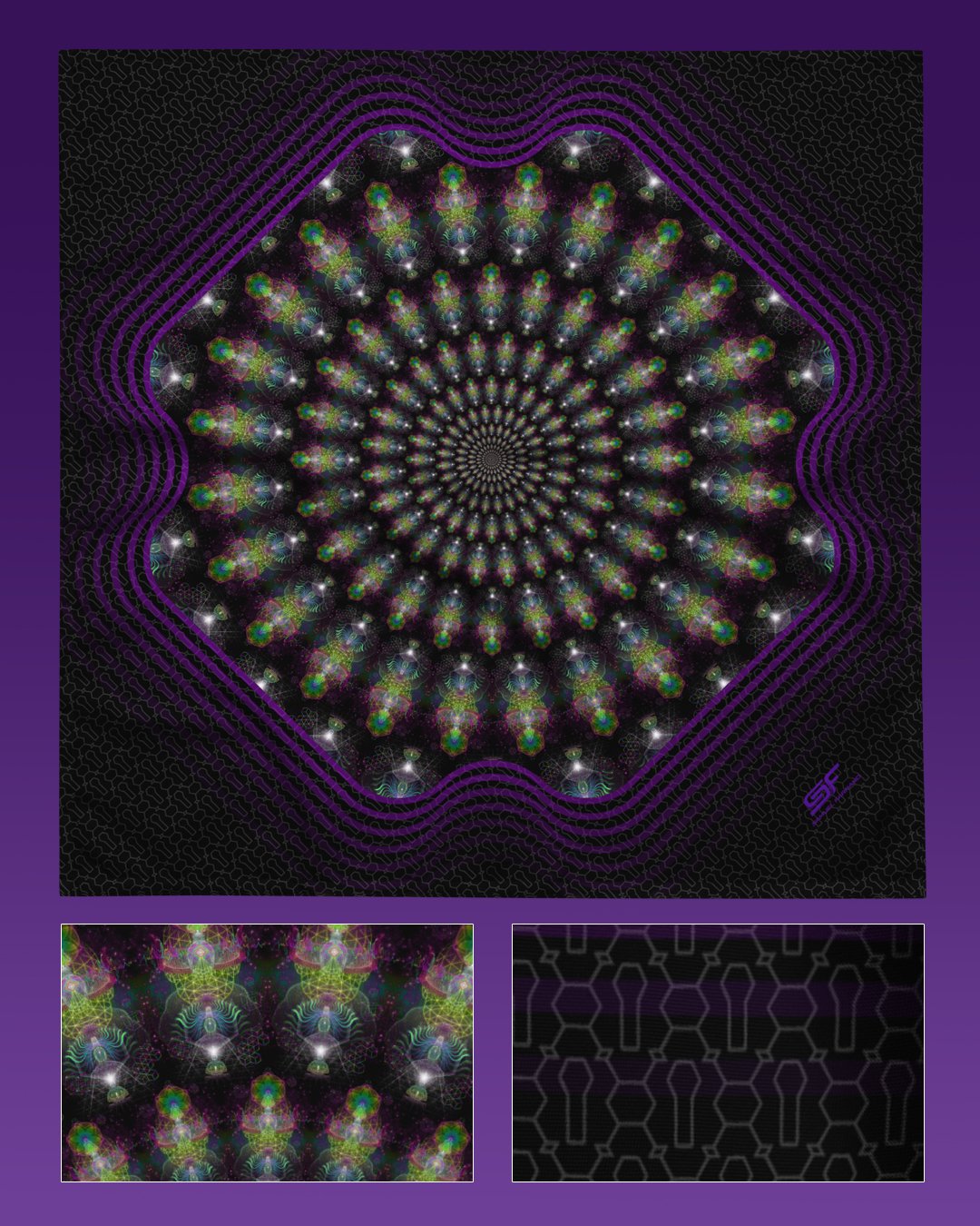 Phosphenescent Projections | Psychedelic Visionary Art Bandana