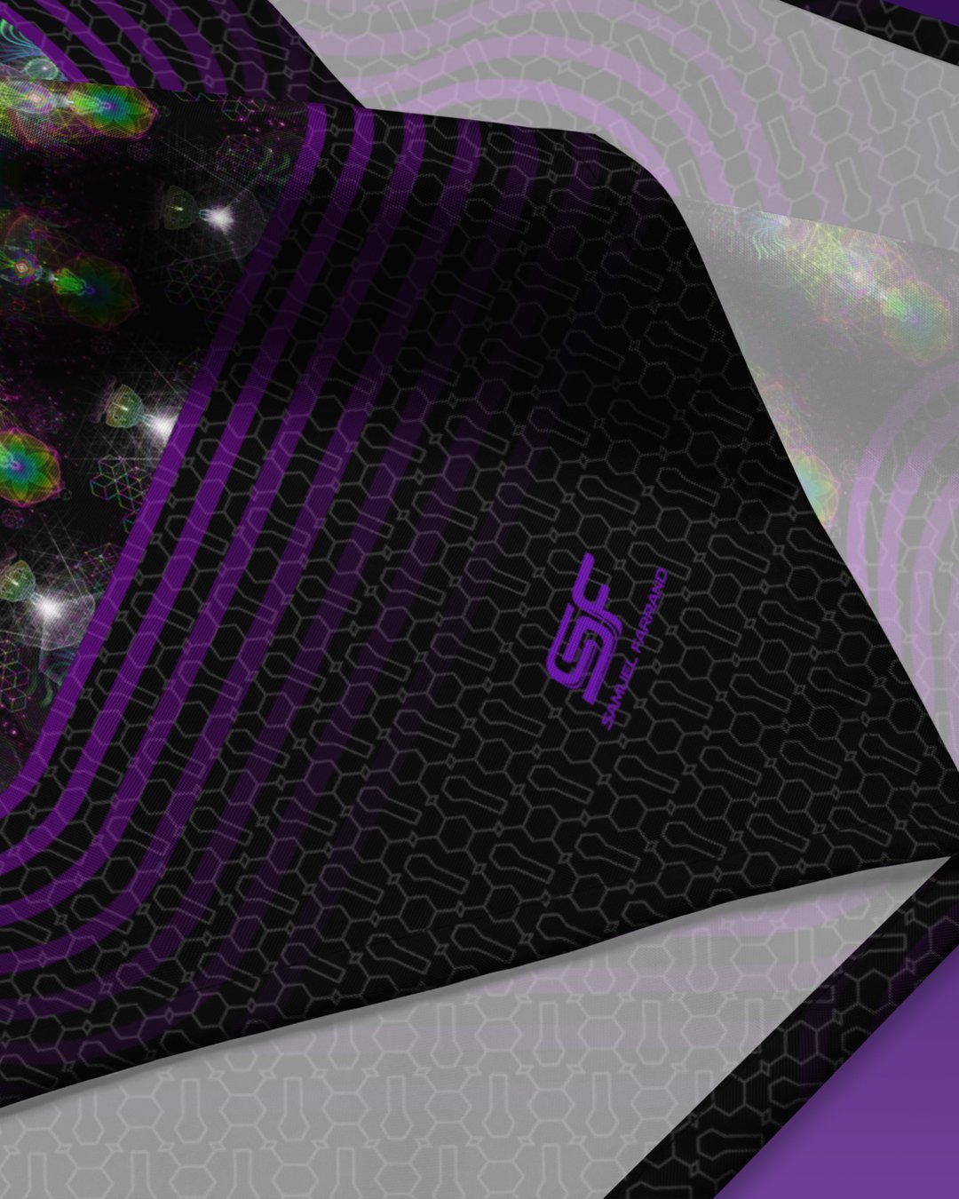 Phosphenescent Projections | Psychedelic Visionary Art Bandana - Image 3