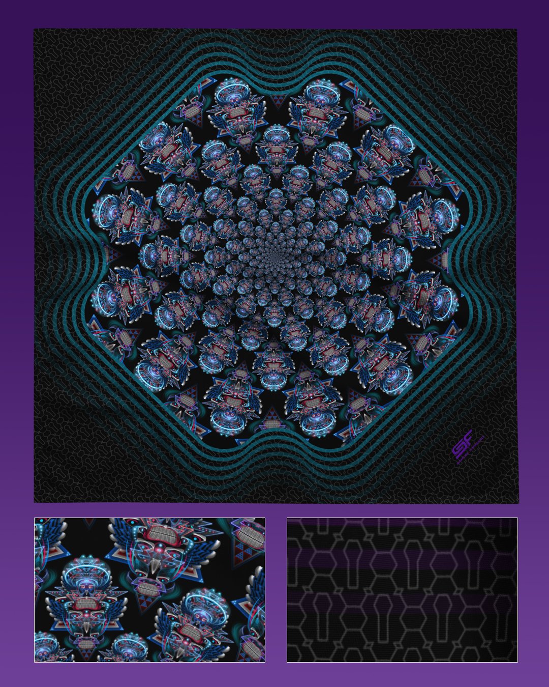 Primitive Voices | Psychedelic Visionary Art Bandana