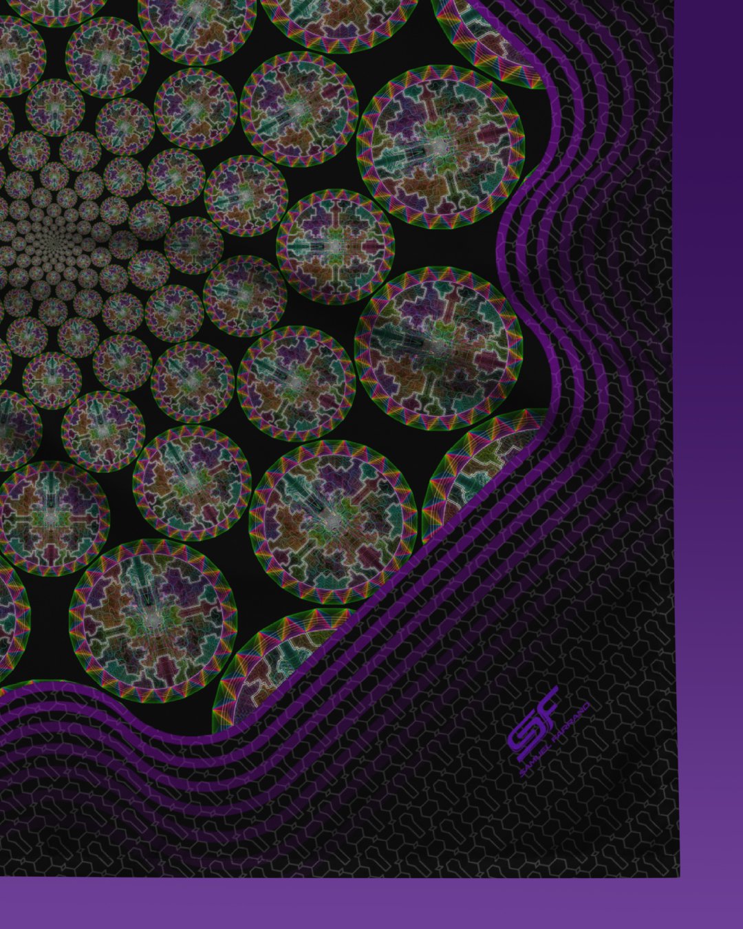 Shaman Song | Psychedelic Visionary Art Bandana - Image 2