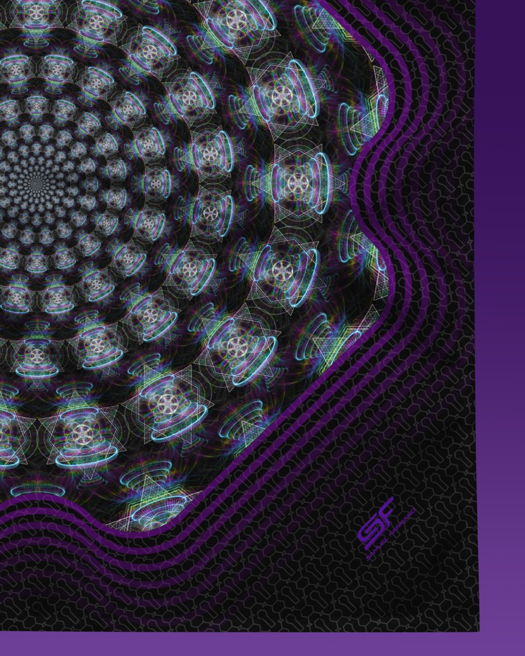 Source Generator | Psychedelic Visionary Art Bandana - Image 2