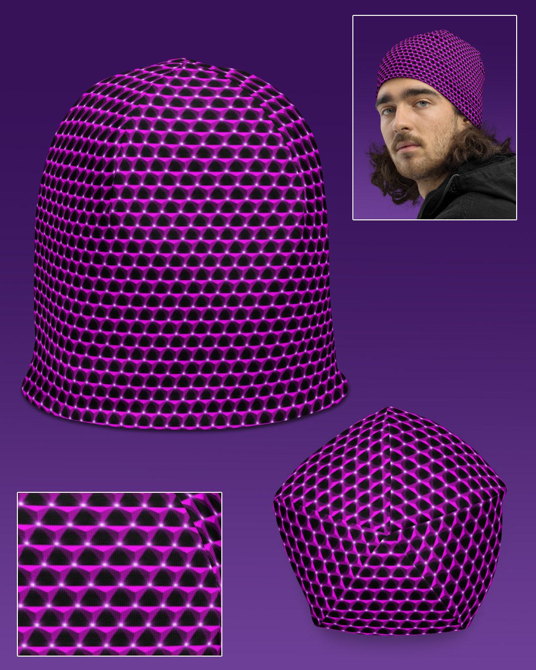 Alexandrite Prism | UV/RGB Reactive Beanie