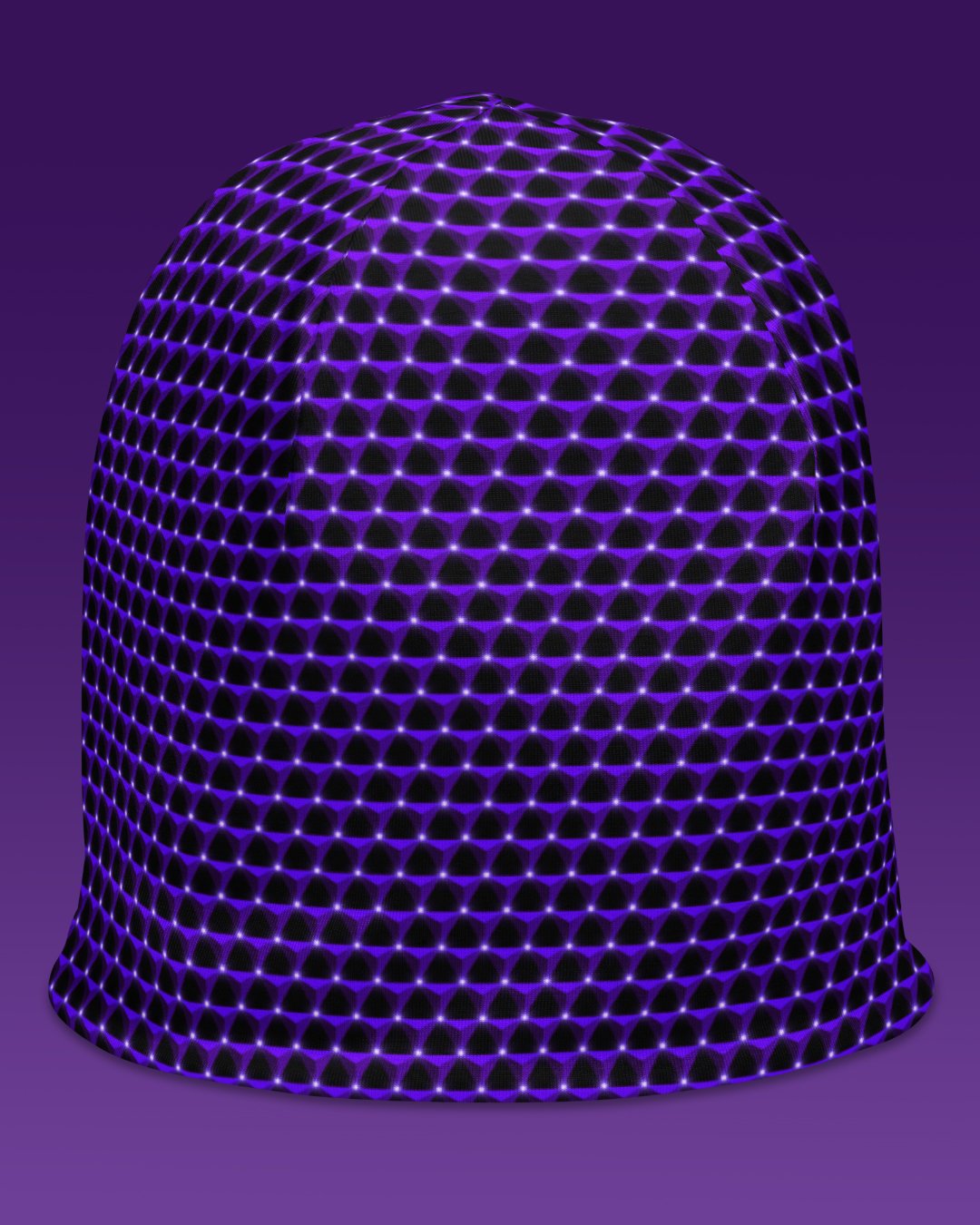 Amethyst Prism | UV/RGB Reactive Beanie - Image 2