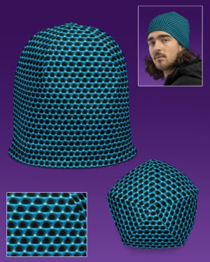 Aquamarine Prism | UV/RGB Reactive Beanie