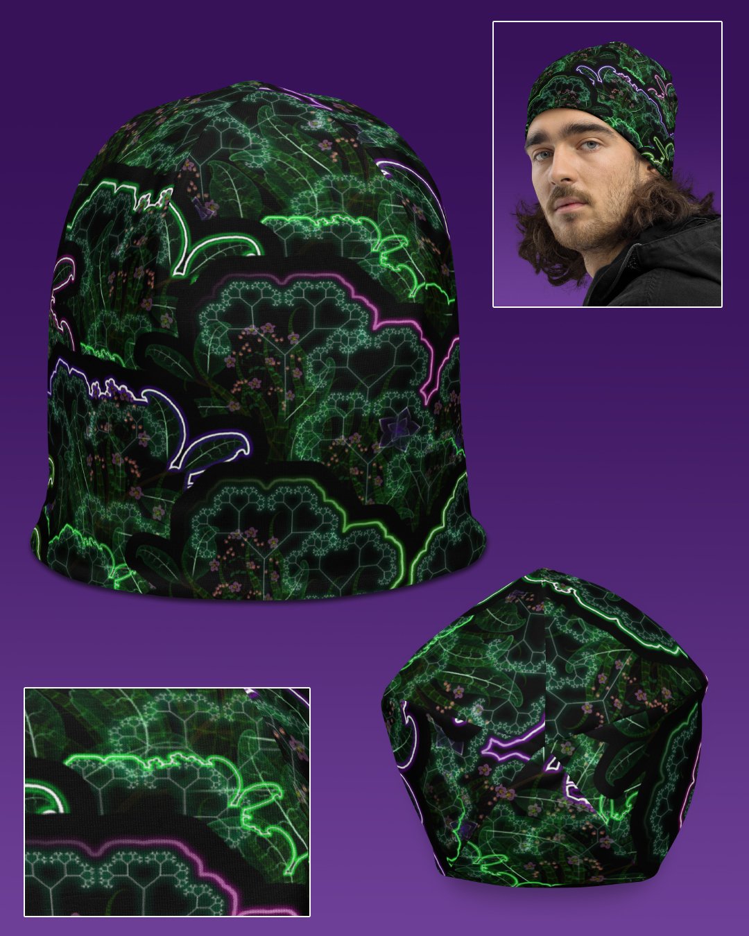 Biosynthebliss | UV/RGB Reactive Beanie