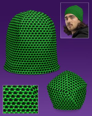 Emerald Prism | UV/RGB Reactive Beanie