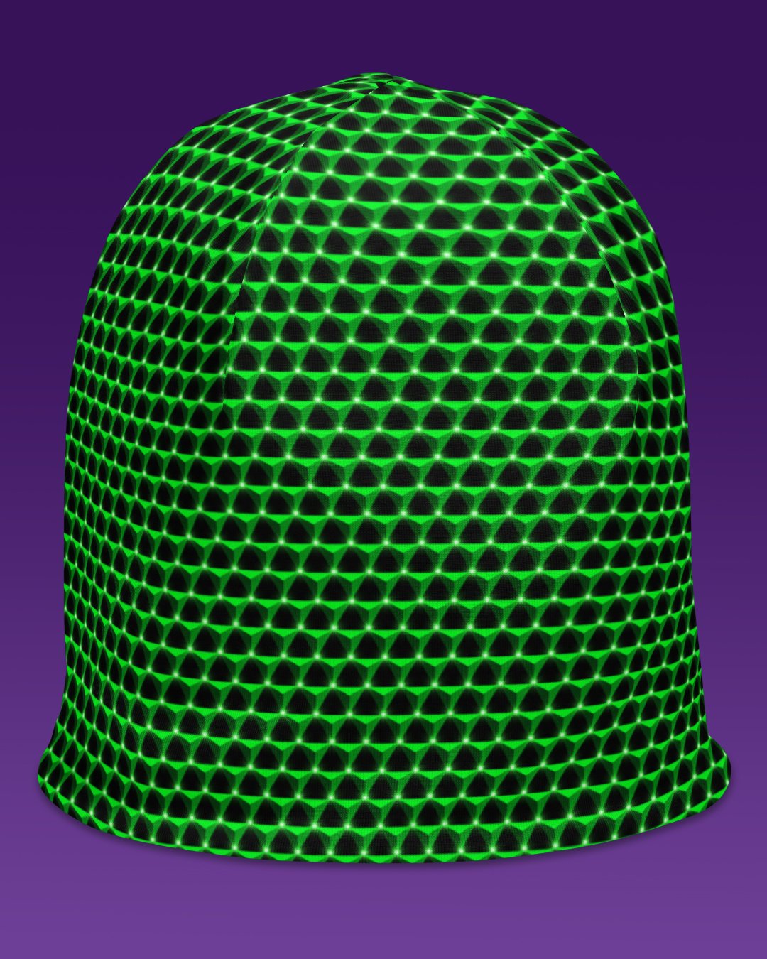 Emerald Prism | UV/RGB Reactive Beanie - Image 2