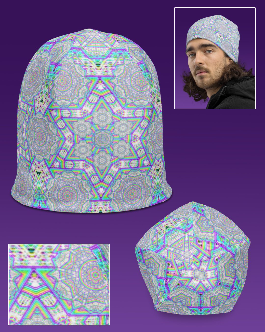 Enon | UV/RGB Reactive Beanie
