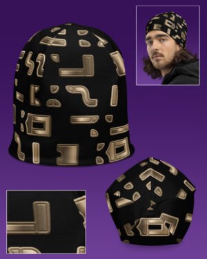 Glyphiks Gold | UV/RGB Reactive Beanie