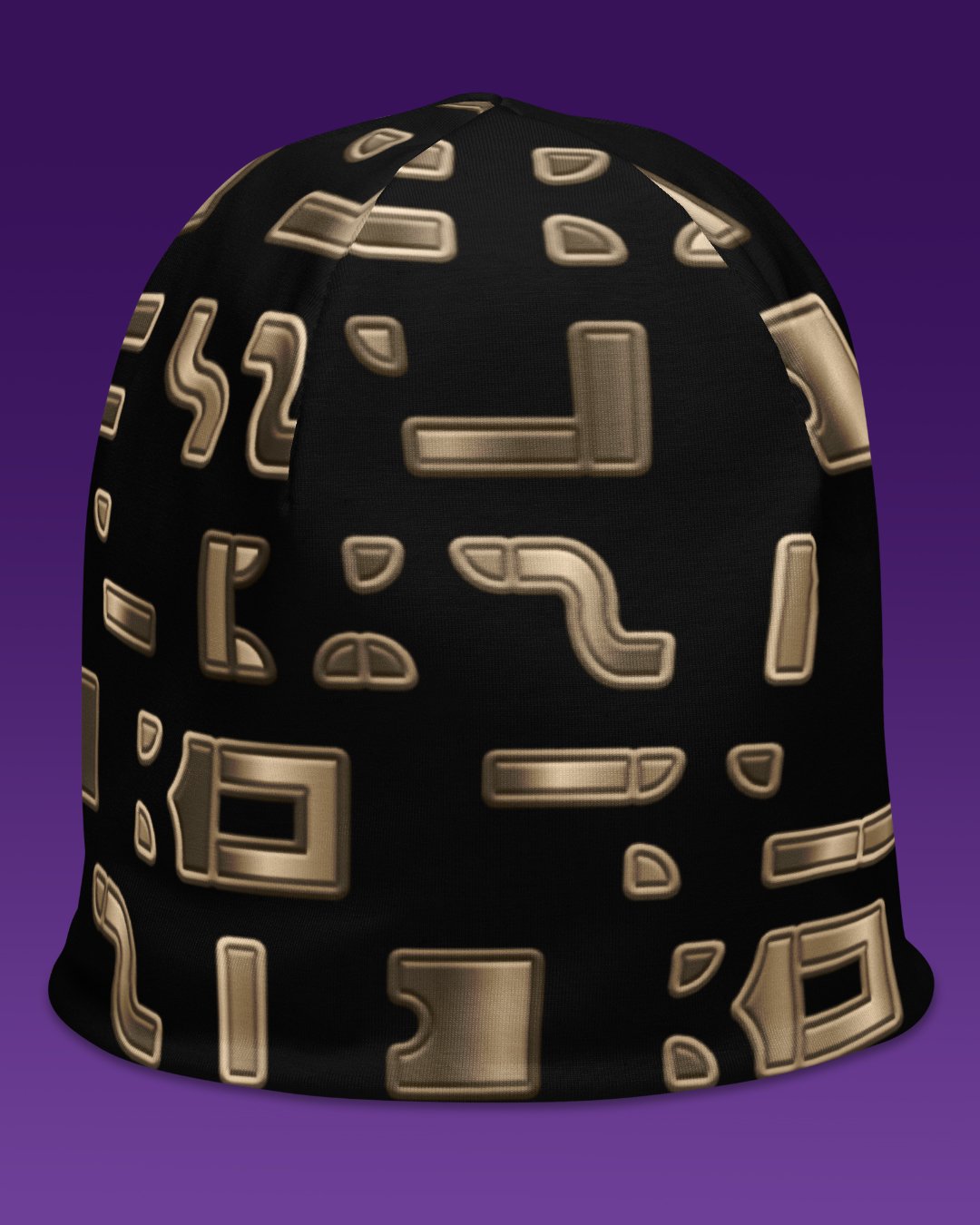 Glyphiks Gold | UV/RGB Reactive Beanie - Image 2