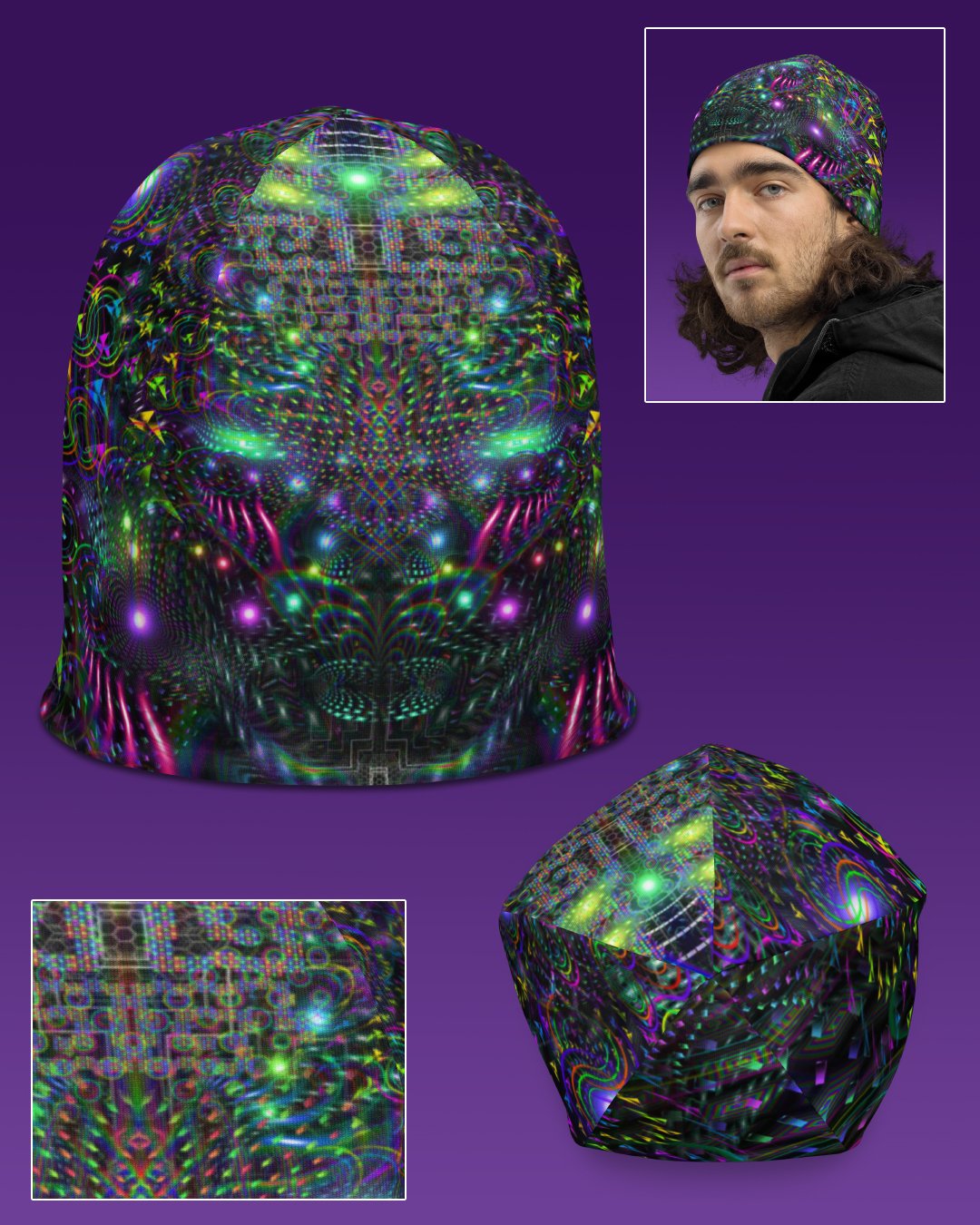 Huachamama | UV/RGB Reactive Beanie